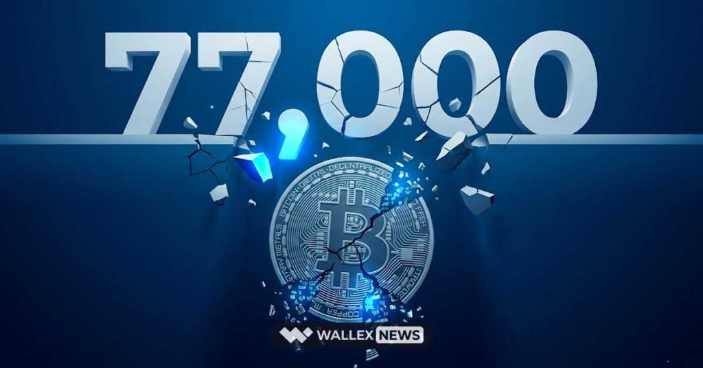 بیت‌کوین زیر ۷۷ هزار دلار